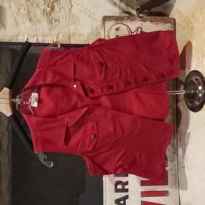 Chic red light Denim ladies vest